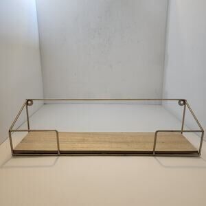 MRL Homestyles Wood and Gold floating shelf